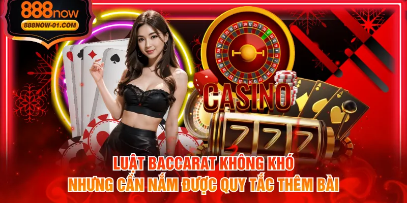 Luật baccarat không khó nhưng cần nắm được quy tắc thêm bài
